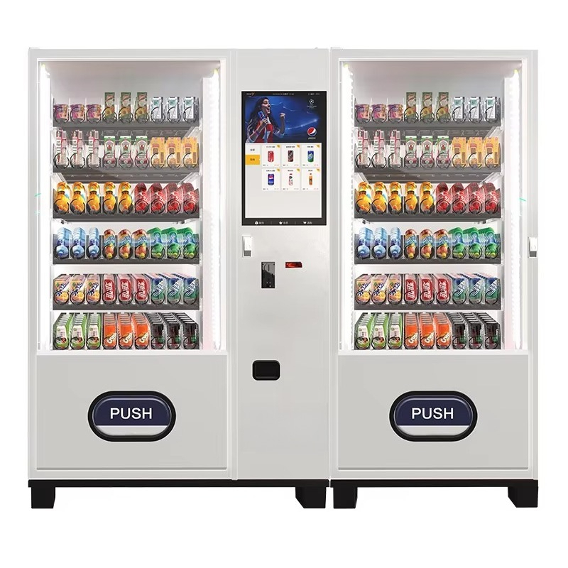 Food Snacks Vending Machine - ตู้จำหน่ายเครื่องดื่มเย็นอัตโนมัติ เครื่องจ่ายขนมและอาหารอัจฉริยะ อุปกรณ์ค้าปลีกเชิงพาณิชย์ ตู้คีออส