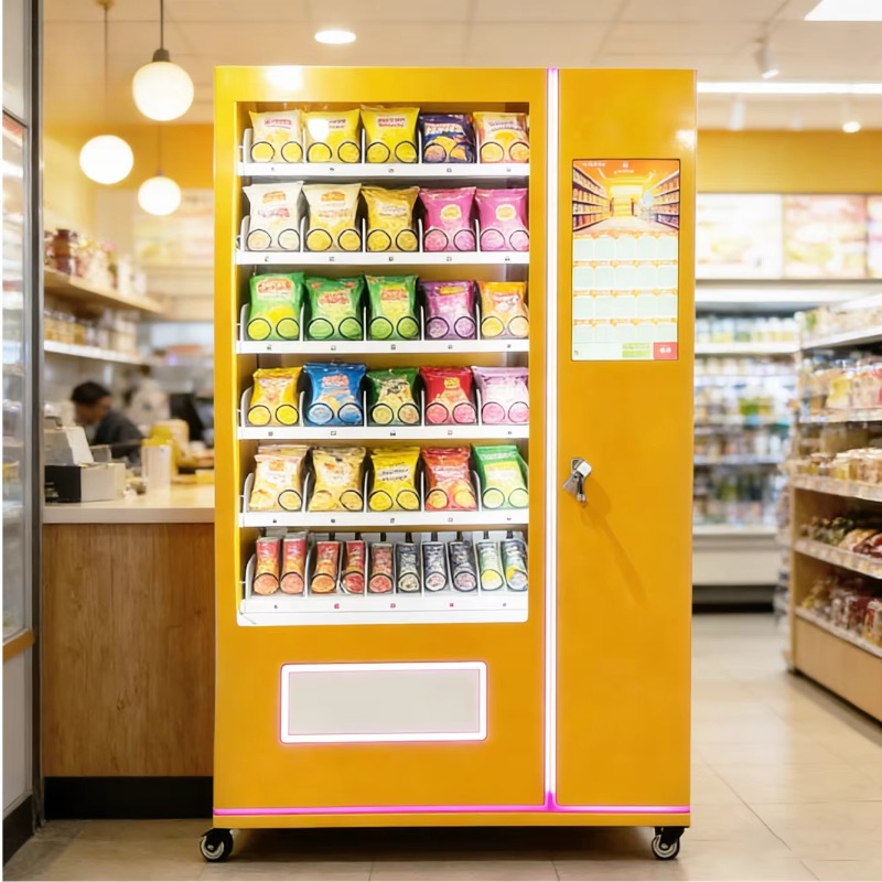 Food Snacks Vending Machine - ตู้จำหน่ายขนมขบเคี้ยวอัตโนมัติ เครื่องจำหน่ายเครื่องดื่มเชิงพาณิชย์ เครื่องจ่ายเครื่องดื่มอัจฉริยะ อุปกรณ์บริการตนเองสำหรับอาหาร