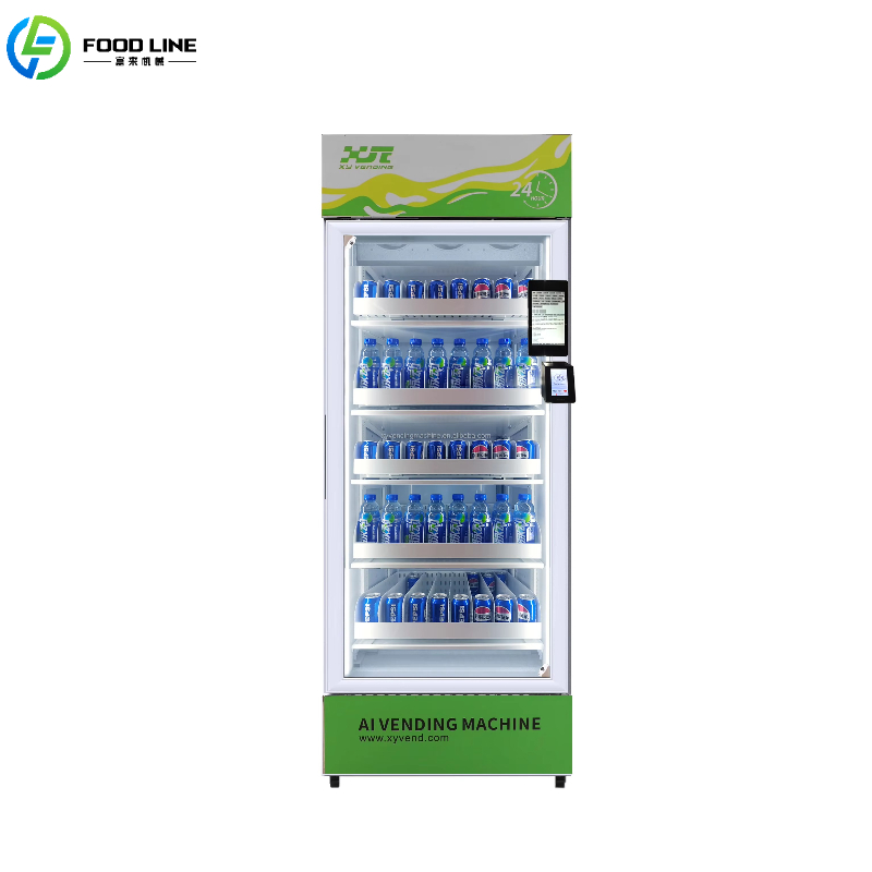 Food Snacks Vending Machine - ตู้จำหน่ายอาหารอัจฉริยะแบบกำหนดเองได้ พร้อมเครื่องดื่มแช่เย็น ขนมขบเคี้ยว หน้าจอสัมผัส 15.6 นิ้ว