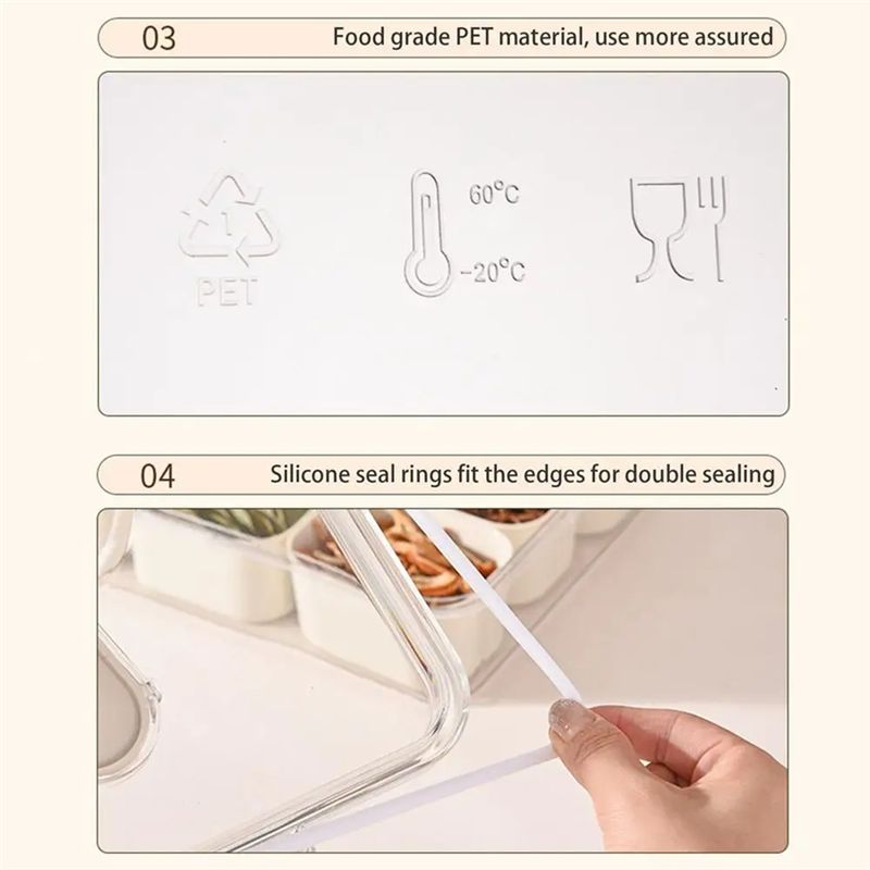 ถาดแบ่งช่อง 9 ช่องพร้อมฝาปิด ก - Food Snacks Box บทวิจารณ์และราคา