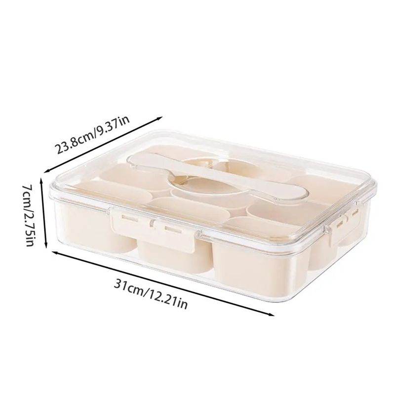 ถาดแบ่งช่อง 9 ช่องพร้อมฝาปิด ก - Food Snacks Box บทวิจารณ์และราคา