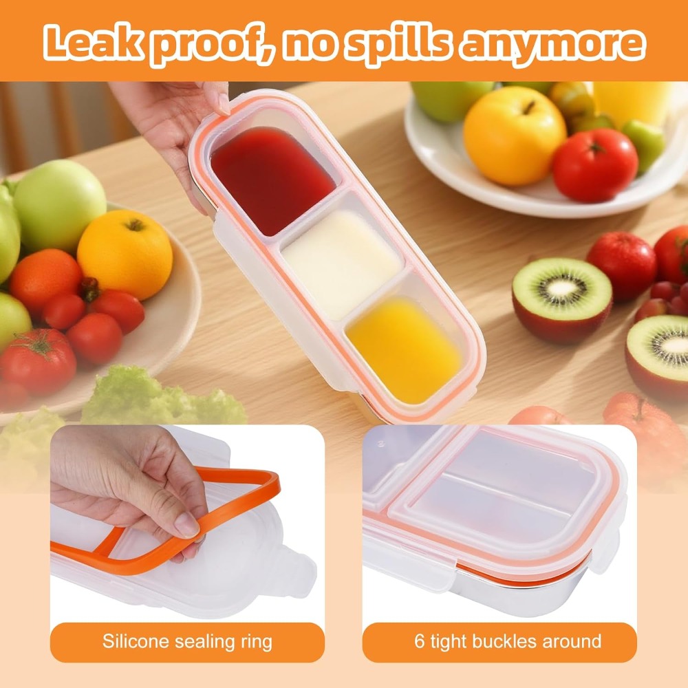 ภาชนะใส่ขนมสแตนเลสพร้อมฝาปิด ก - Food Snacks For Hiking บทวิจารณ์และราคา